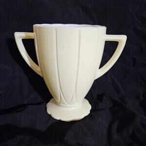 Vintage Hazel Atlas Newport Platonite Yellow Sugar Bowl